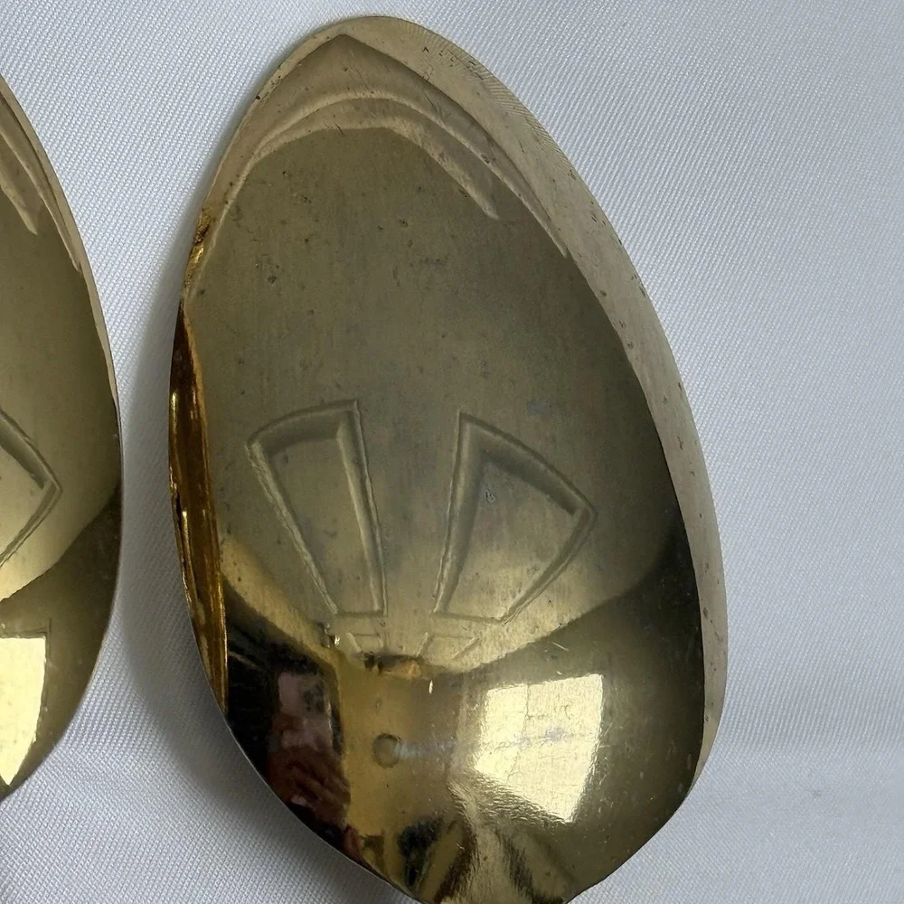 Reed & Barton Ultra Select Gold Plate Serving Set Fork‎ Spoon Slotted VTG